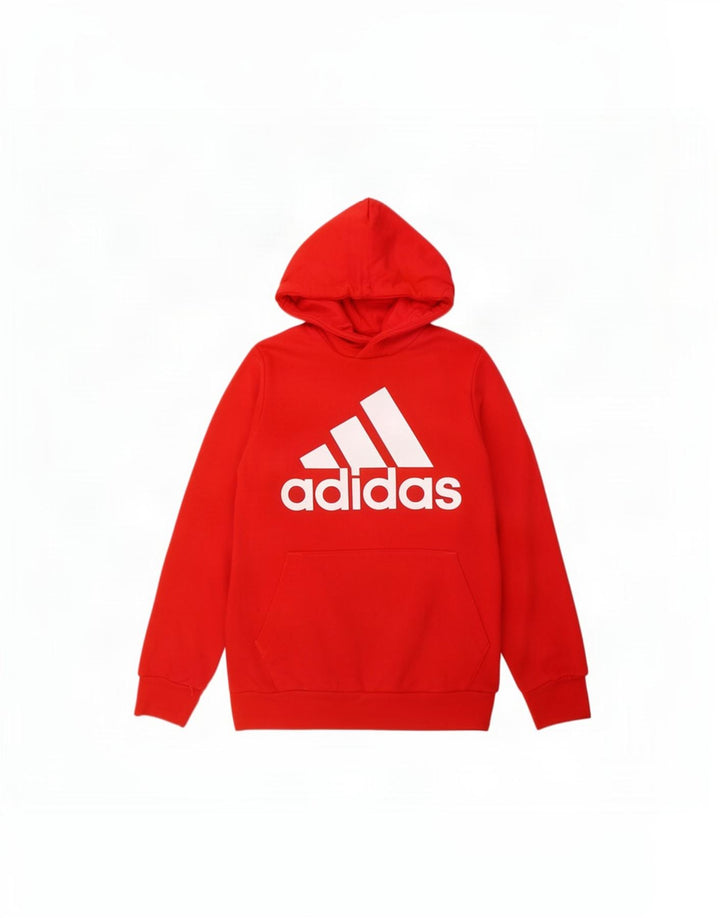 Мужской джемпер с капюшоном Adidas с рисунком, средний красный, хлопок