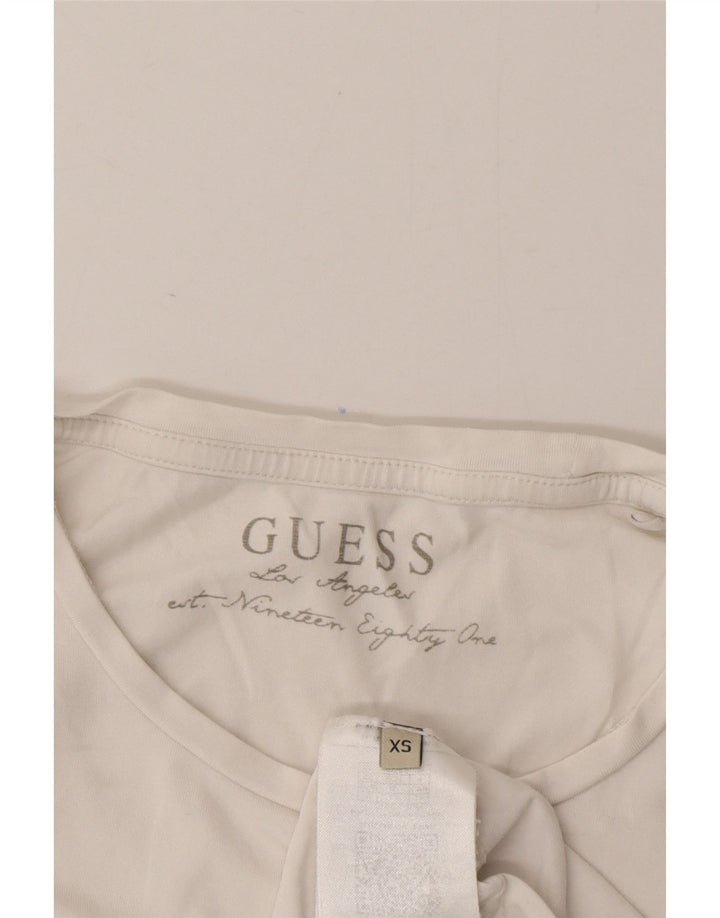 Guess Женская футболка с рисунком Top UK 6 XS Белый хлопок