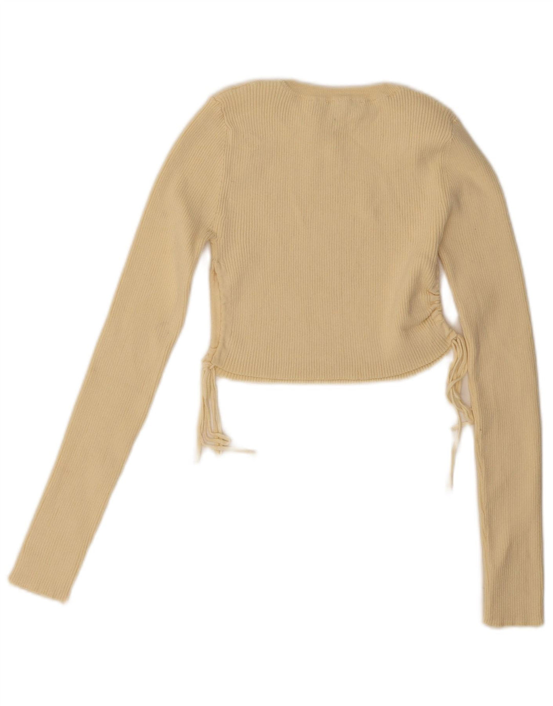 Женская укороченная блузка с длинными рукавами Zara UK 8, маленький желтый цвет