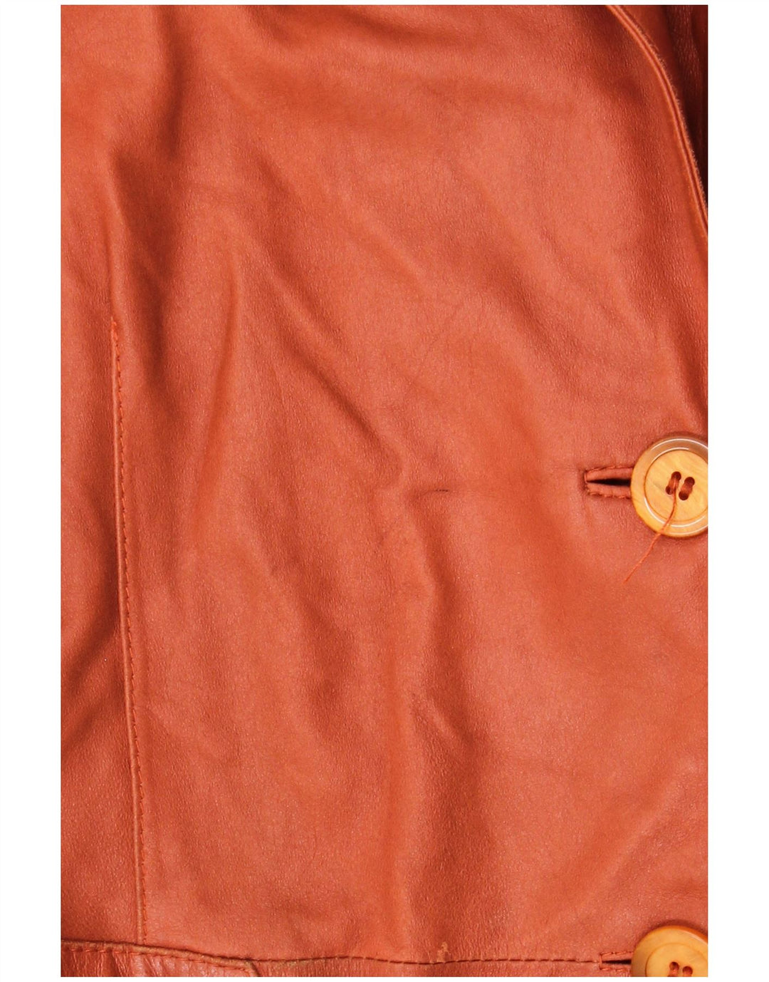 ELEGANCE PARIS Женский пиджак на 2 пуговицах UK 20 2XL Коричневый кожаный пиджак