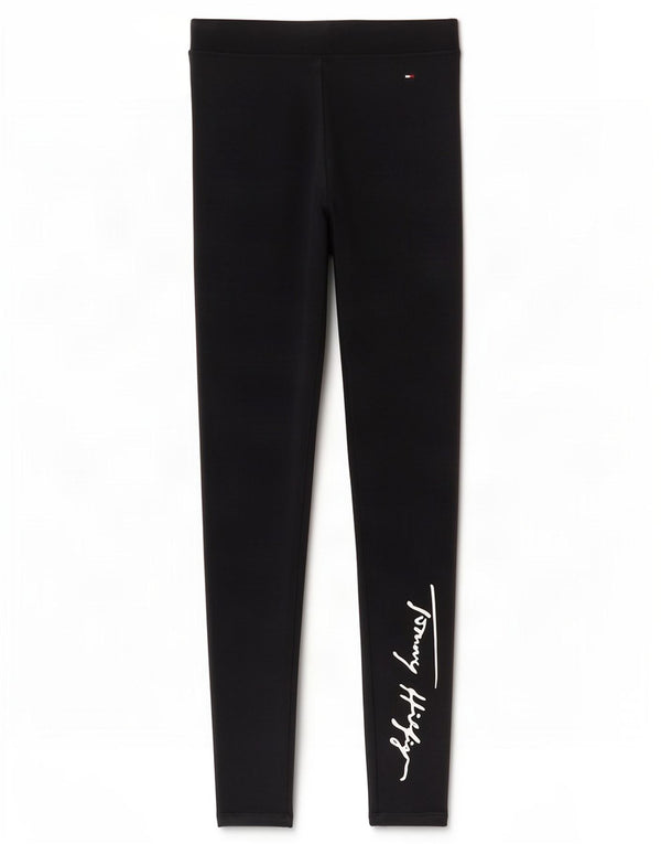 Женские леггинсы с рисунком Tommy Hilfiger UK 8, маленькие, темно-синие, хлопковые