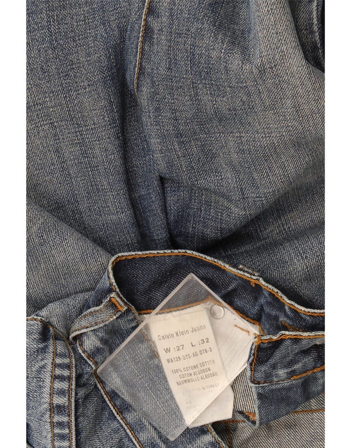 Женские джинсы Bootcut Calvin Klein W27 L27 синие, хлопок