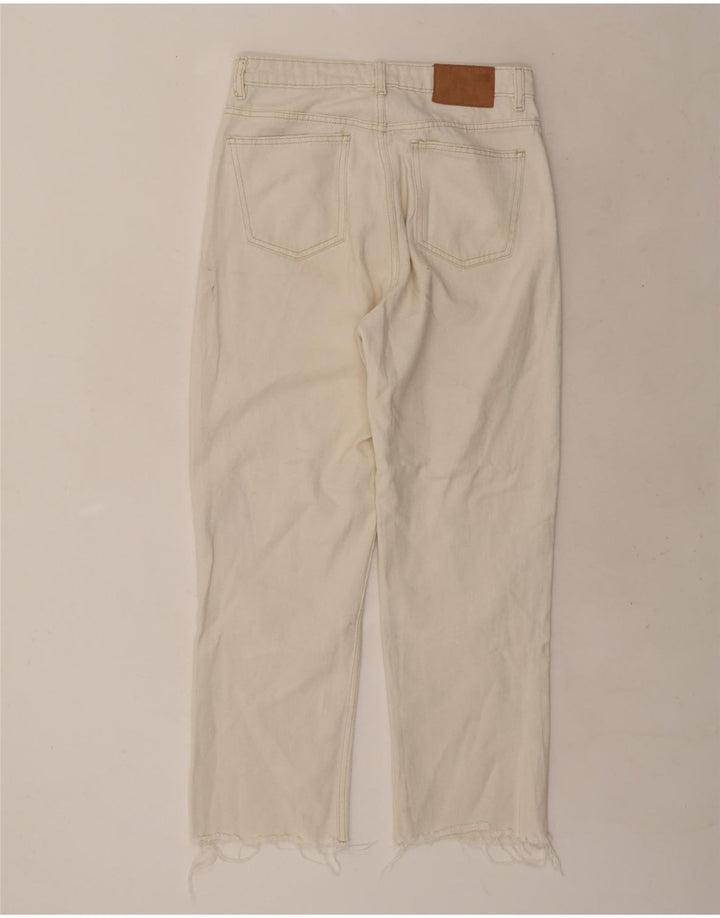 Женские прямые джинсы Zara EU 40 Medium W30 L27, белый хлопок