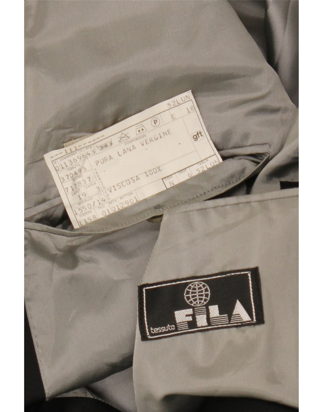 Fila Женский двубортный пиджак IT 52 2XL Черный в тонкую полоску Шерсть