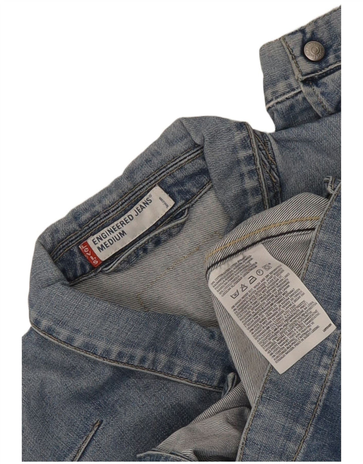 Женская джинсовая куртка Levi's Engineered UK 14, хлопок среднего синего цвета