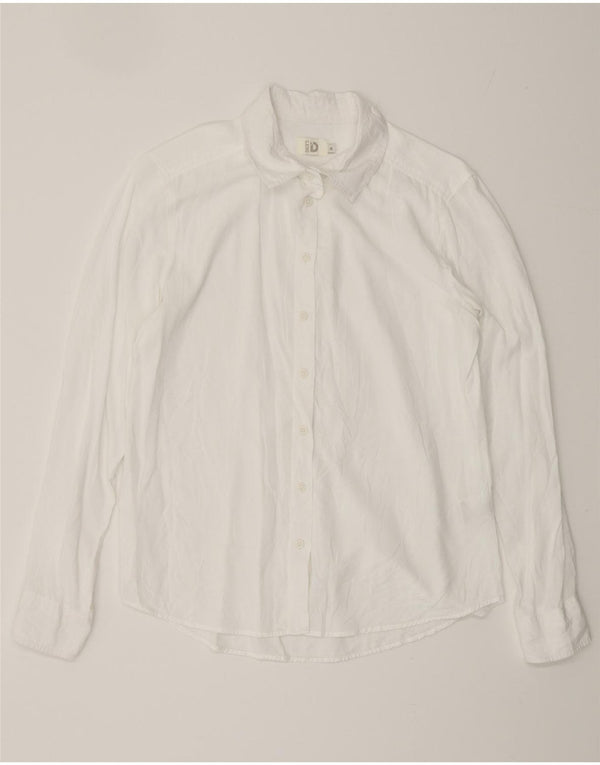 Dack's Womens Shirt UK 14 Medium White Modal