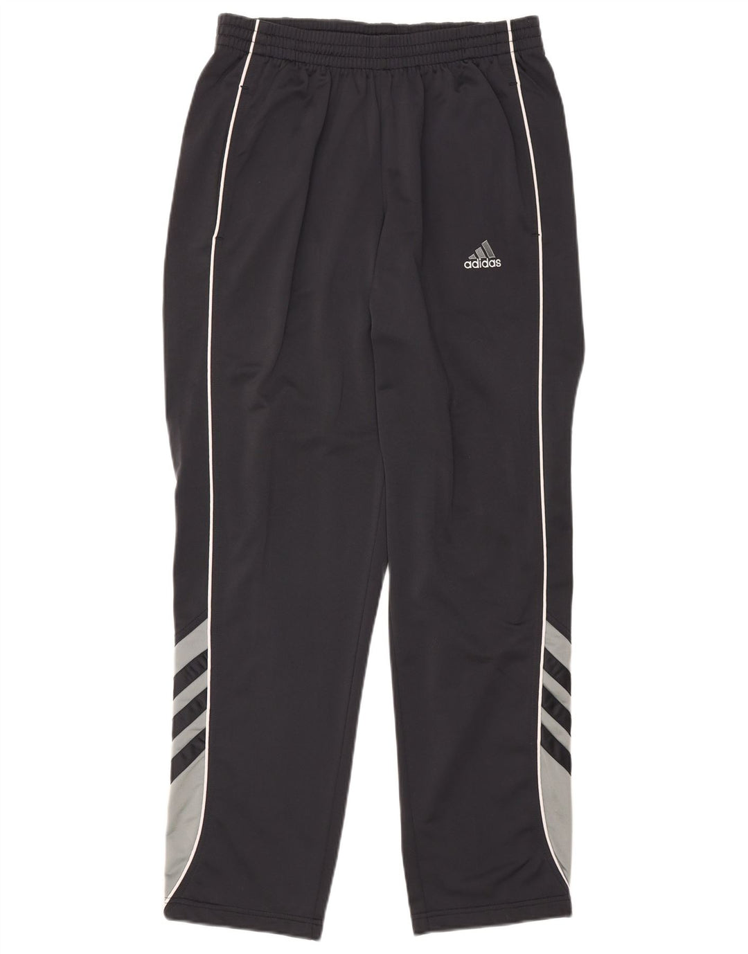 Мужские спортивные брюки Adidas UK 40/42, средний черный полиэстер с цветными блоками