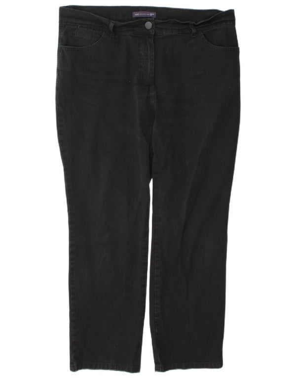 Женские короткие прямые джинсы Marks & Spencer UK 16, большие W38 L27, черные