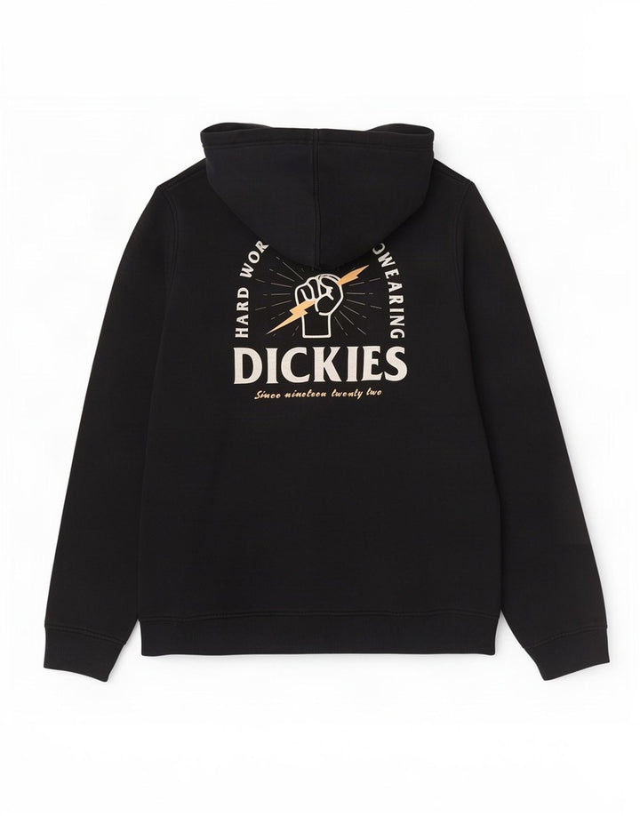 Мужской джемпер с капюшоном Dickies, черный, хлопковый, с рисунком
