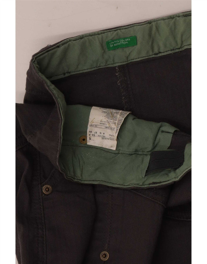 Benetton Женская юбка-трапеция, маленькая W32, серая, хлопок