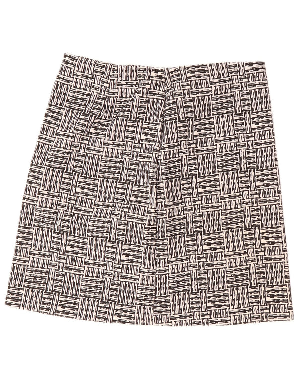 Женская юбка-трапеция Marks & Spencer UK 16, большая W34, черная с геометрическим рисунком