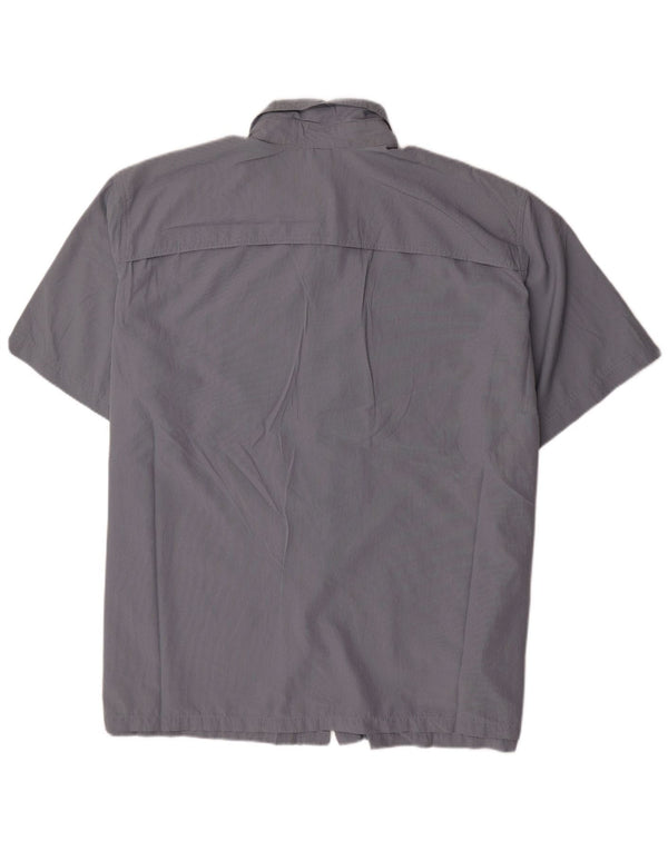 EDDIE BAUER Мужская рубашка с коротким рукавом 3XL, синяя, полиэстер