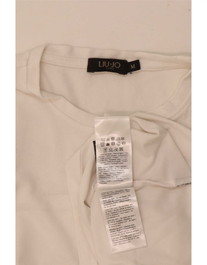 Мужская футболка Liu Jo Top из белого хлопка среднего размера