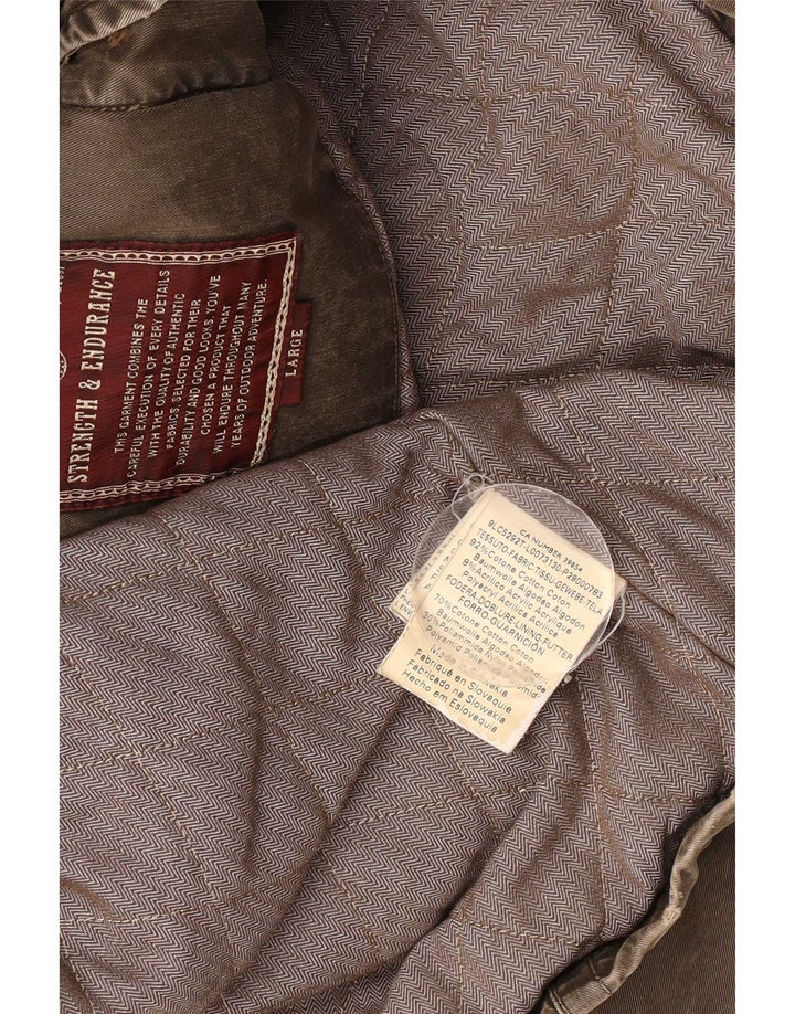 Мужская куртка Marlboro Classics UK 40, большой размер, цвет хаки, хлопок