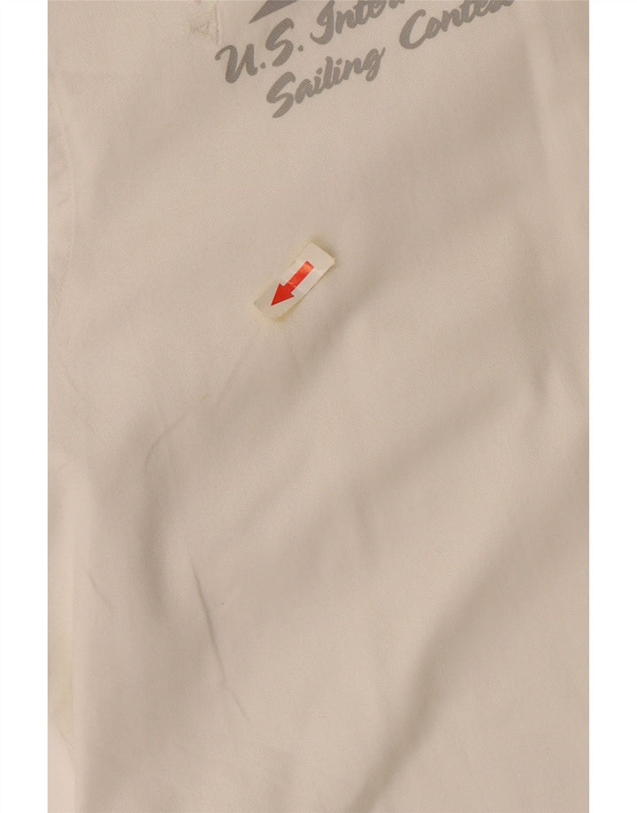 Мужская рубашка с рисунком North Sails 2XL, белый хлопок, белый цвет