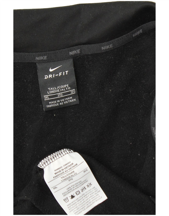 Мужской свитшот с высоким воротником на молнии Nike 3XL, черный полиэстер