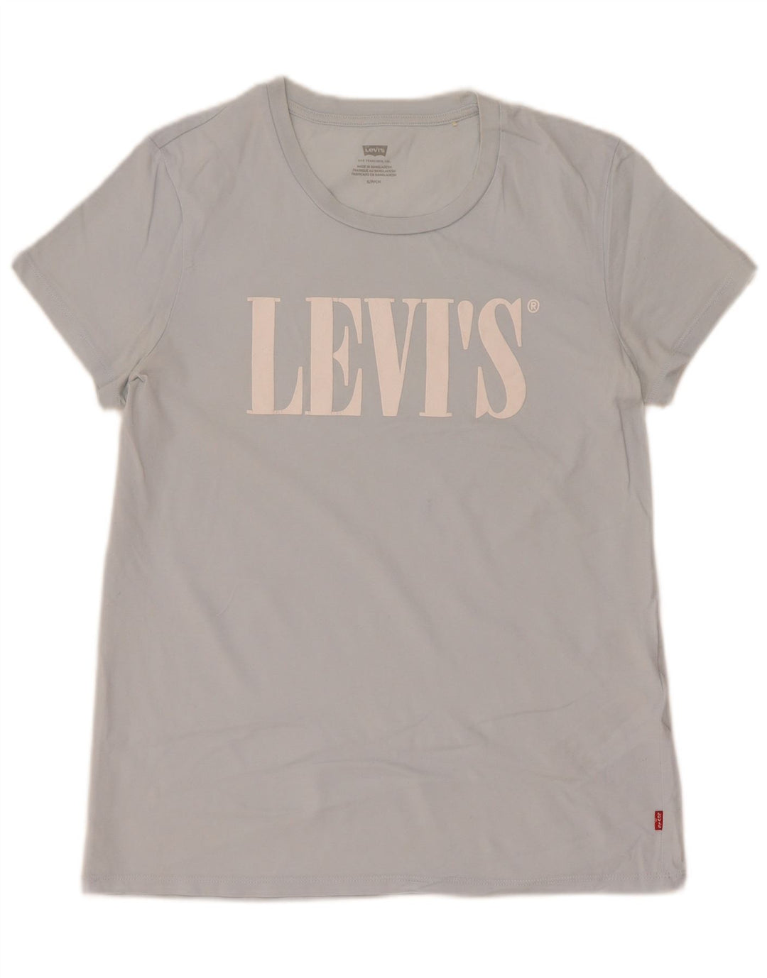 Мужская футболка с рисунком Levi's Top UK 10, маленькая, синяя, хлопок