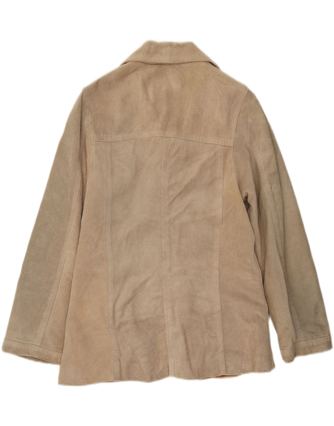 SITELLI Womens Suede Jacket UK 8 Small Beige