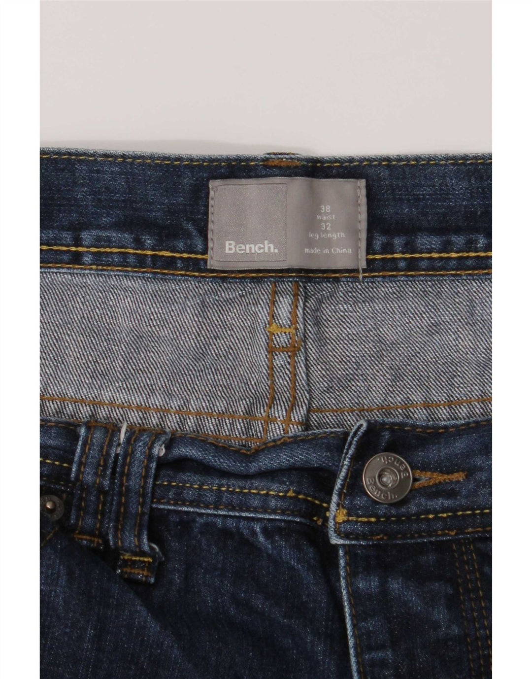 Мужские прямые джинсы Bench W38 L32, синий хлопок