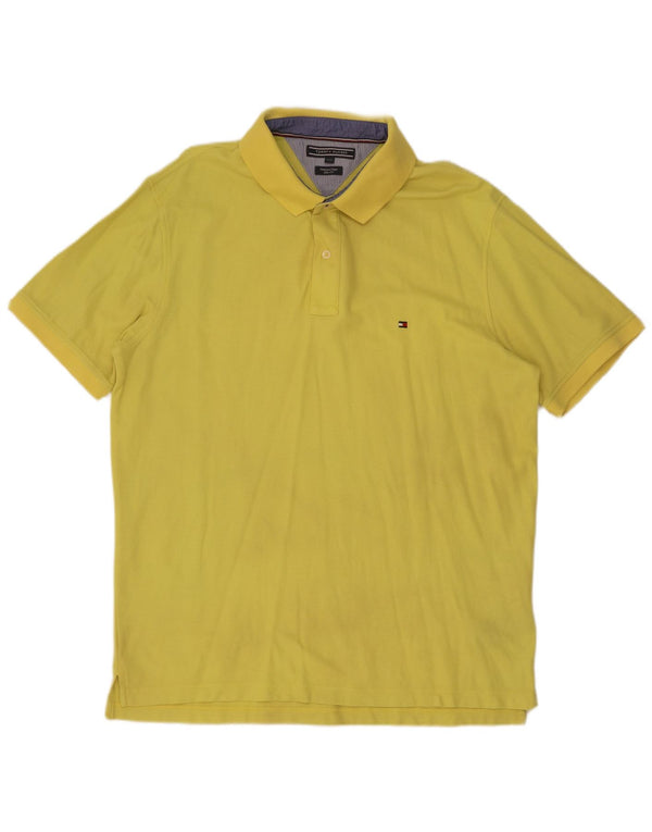 Tommy Hilfiger Мужская рубашка-поло приталенного кроя 2XL, желтый хлопок