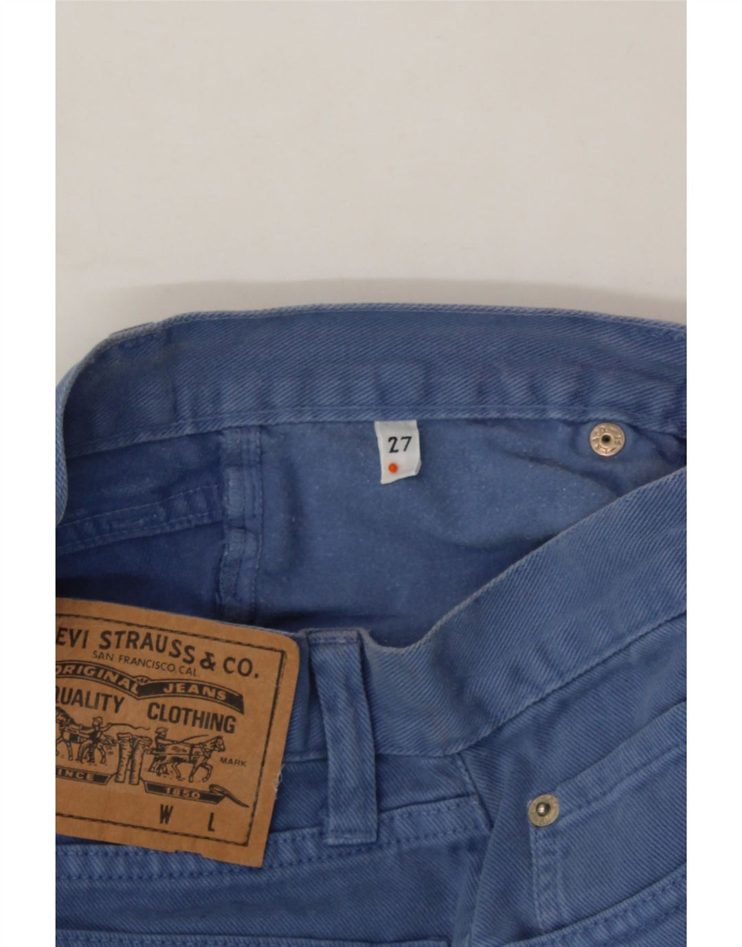 LEVI'S Womens Crop Tapered Jeans W27 L26 Blue Cotton Vintage Levi's and Second-Hand Levi's from Messina Hembry 