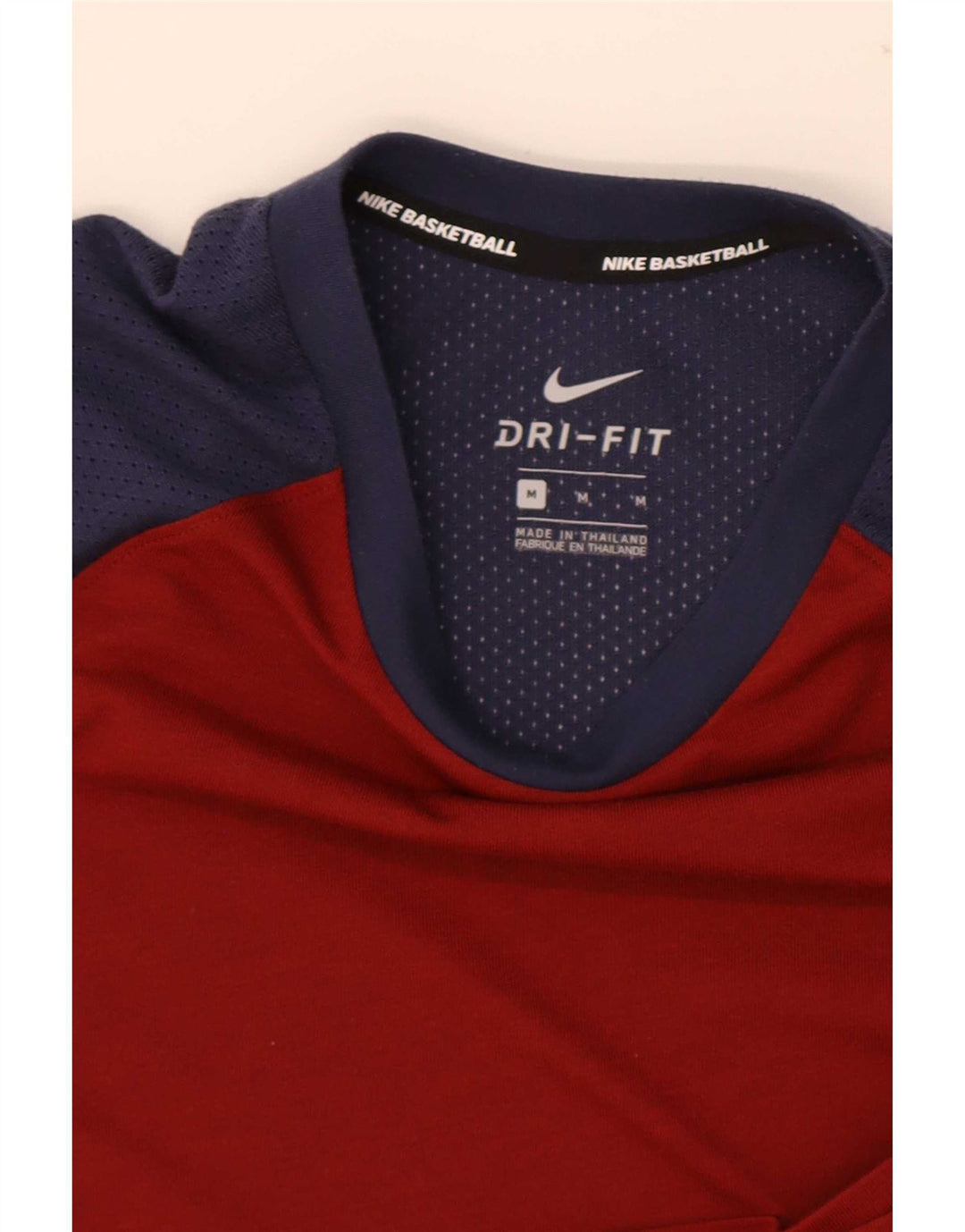 Мужская футболка Nike Dri Fit, средний красный цвет с блоками