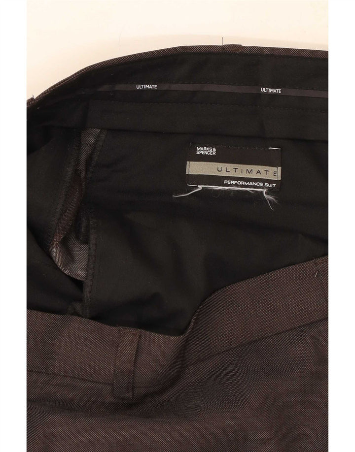 Мужские прямые костюмные брюки Marks & Spencer W40 L29 серые