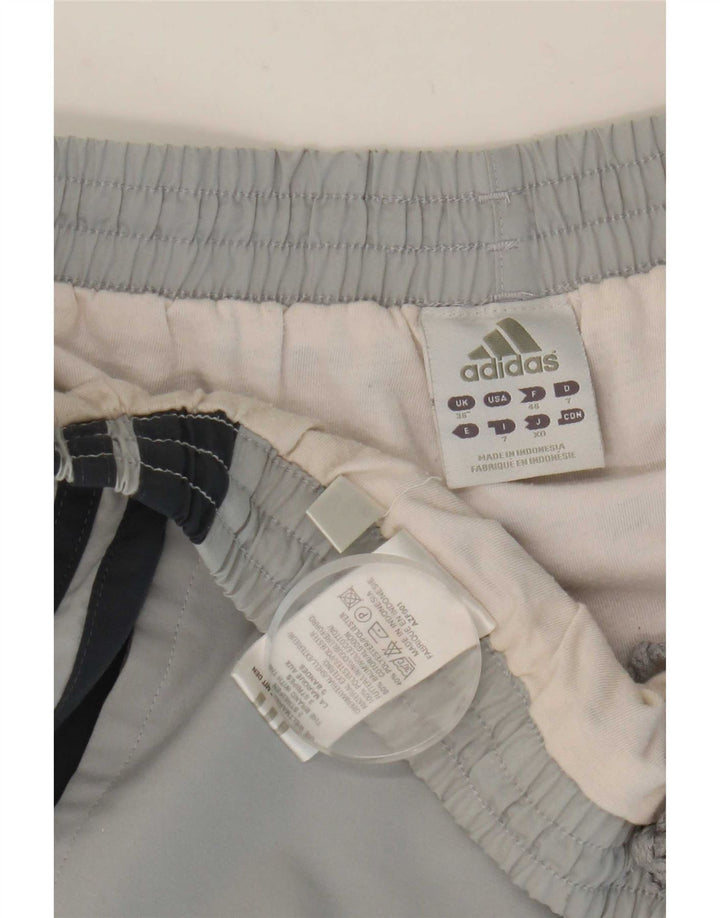 Мужские спортивные шорты Adidas, большие серые хлопковые шорты с цветными блоками