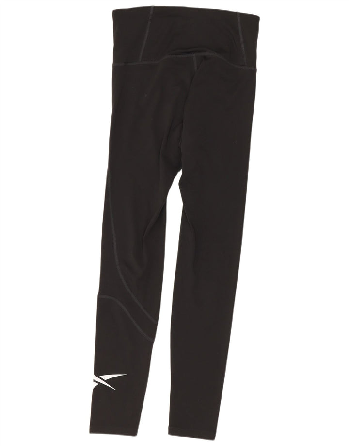Женские леггинсы Reebok UK 8/10, маленькие, черные, полиэстер