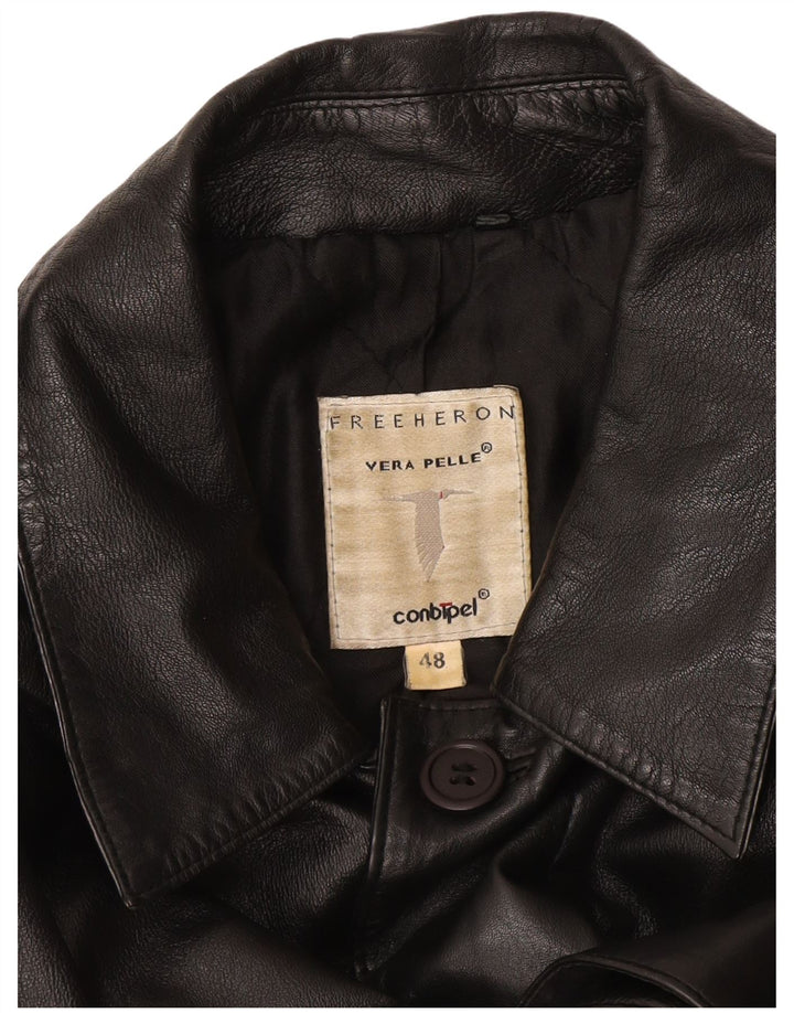 Мужское кожаное пальто Conbipel Free Heron IT 48 Medium Black Leather