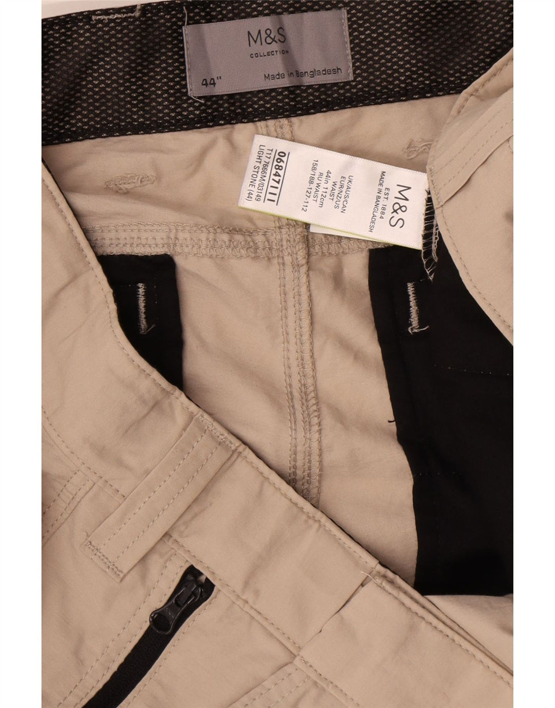 Мужские шорты карго Marks & Spencer W44 2XL бежевые, хлопок