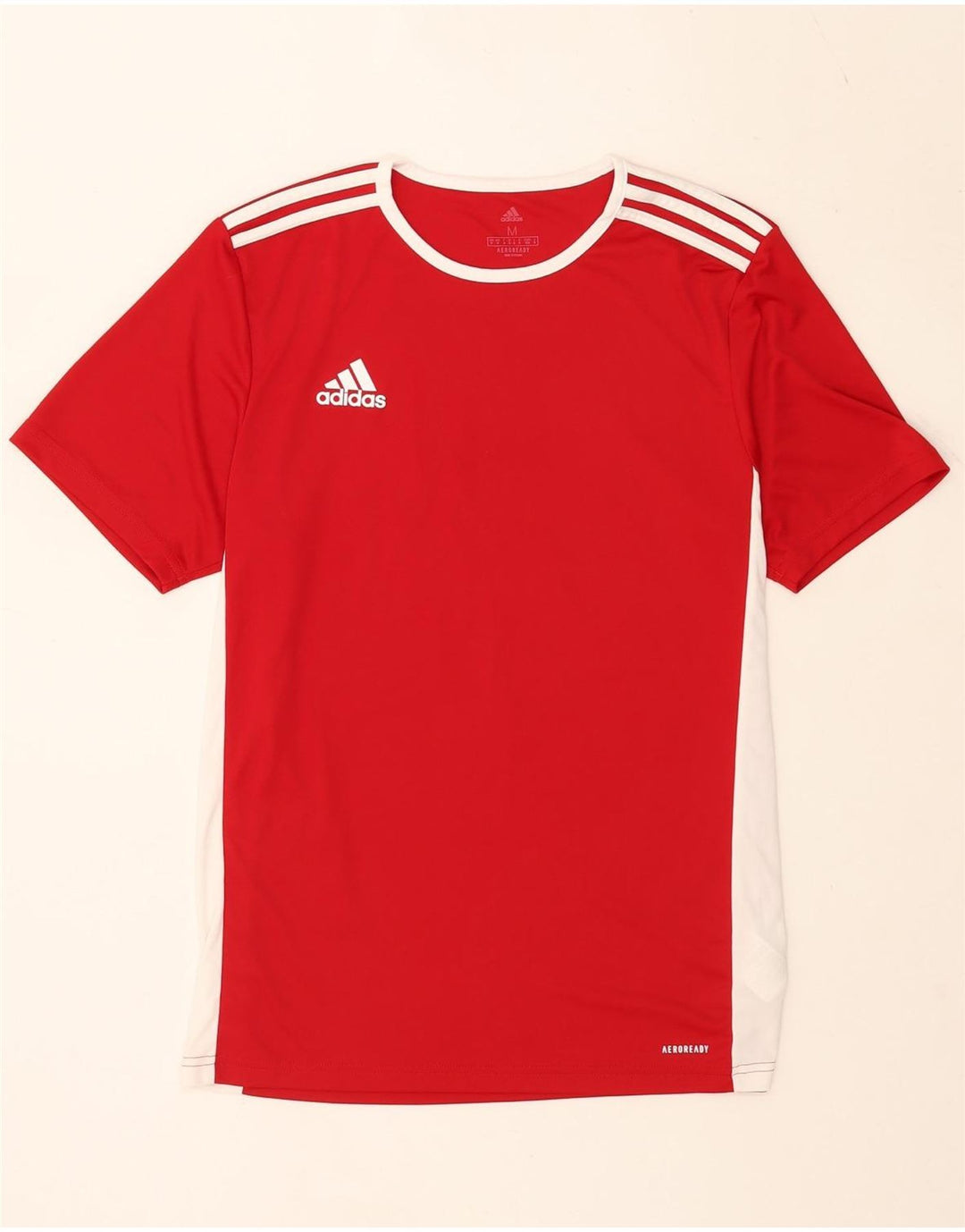 Adidas Мужская футболка Aeroready Верх среднего красного цвета из полиэстера с цветными блоками