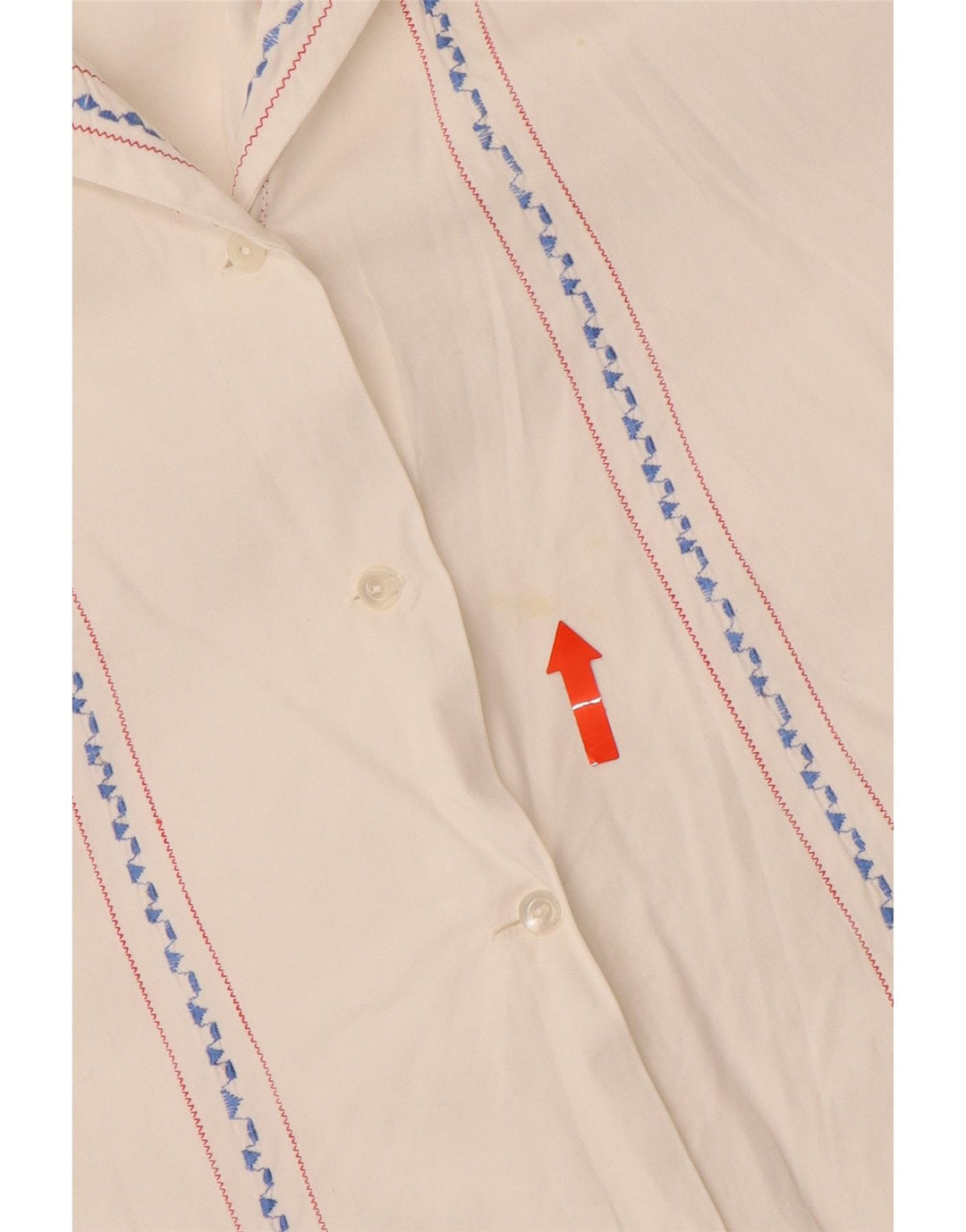 Женская блузка-рубашка VINTAGE UK 16, большая белая полоска