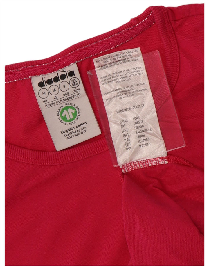 Женская футболка DIADORA Top UK 12, хлопок среднего розового цвета