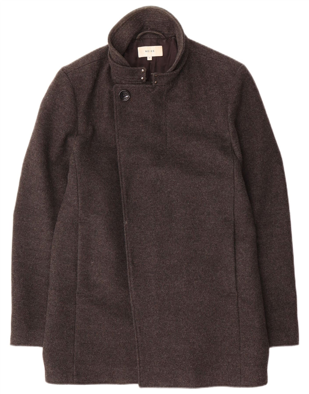 Мужское пальто Reiss UK 38 средне-серое шерстяное