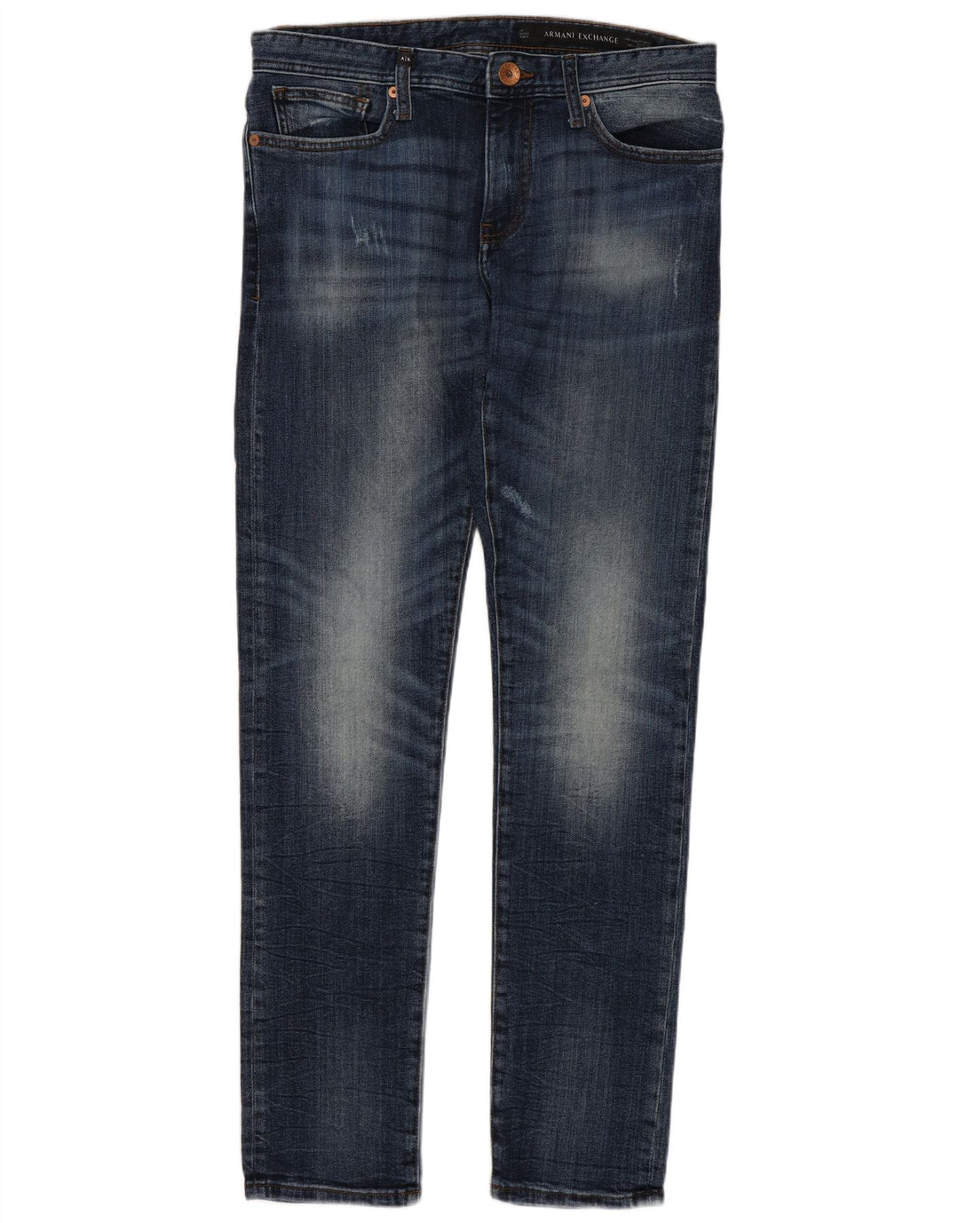 Мужские зауженные джинсы Armani Exchange W31 L31 темно-синие, хлопок