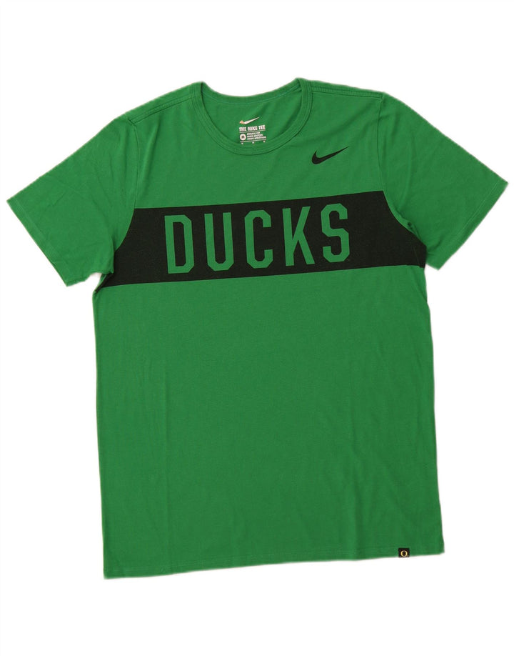 Мужская футболка с рисунком NIKE Oregon Ducks, средний зеленый цвет с блоками