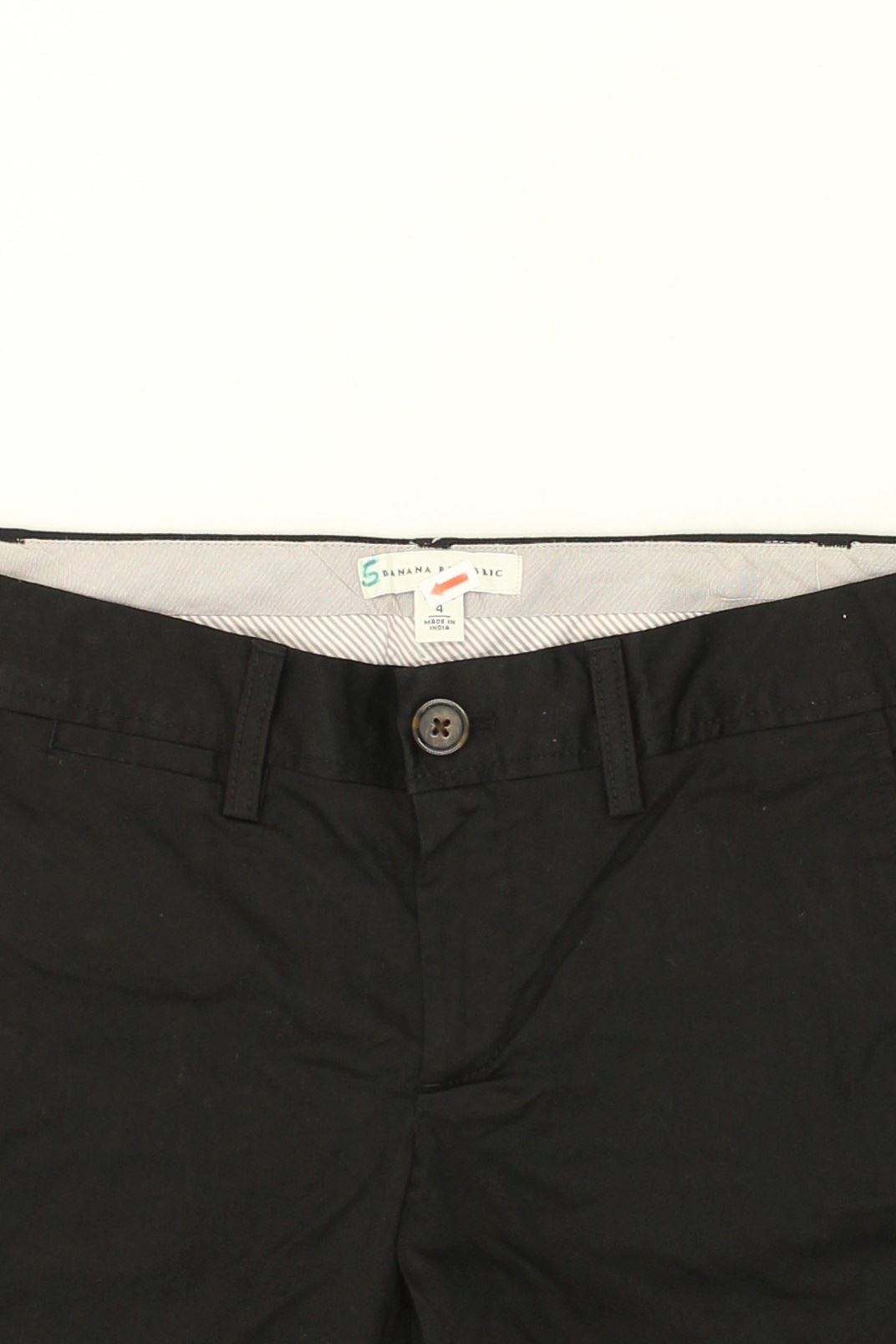 BANANA REPUBLIC Womens Chino Shorts US 4 Small W 32 Black Cotton | Vintage Banana Republic | Thrift | Second-Hand Banana Republic | Used Clothing | Messina Hembry 