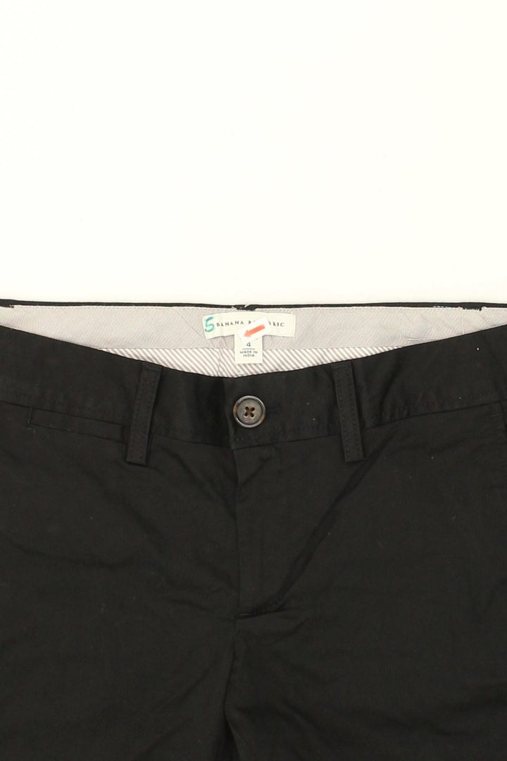 BANANA REPUBLIC Womens Chino Shorts US 4 Small W 32 Black Cotton | Vintage Banana Republic | Thrift | Second-Hand Banana Republic | Used Clothing | Messina Hembry 