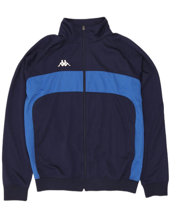 Мужской спортивный костюм Kappa, верхняя куртка 2XL, темно-синий, полиэстер с цветными блоками