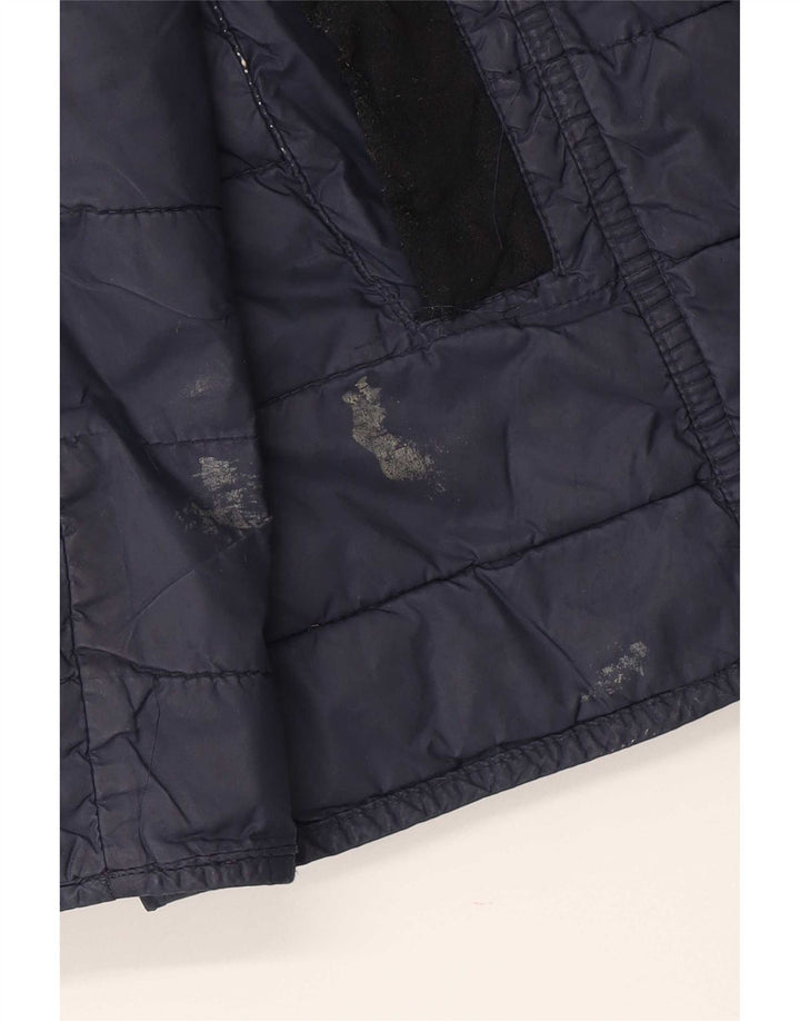 Женская стеганая куртка Barbour UK 16, большая, темно-синяя, полиамид с цветными блоками