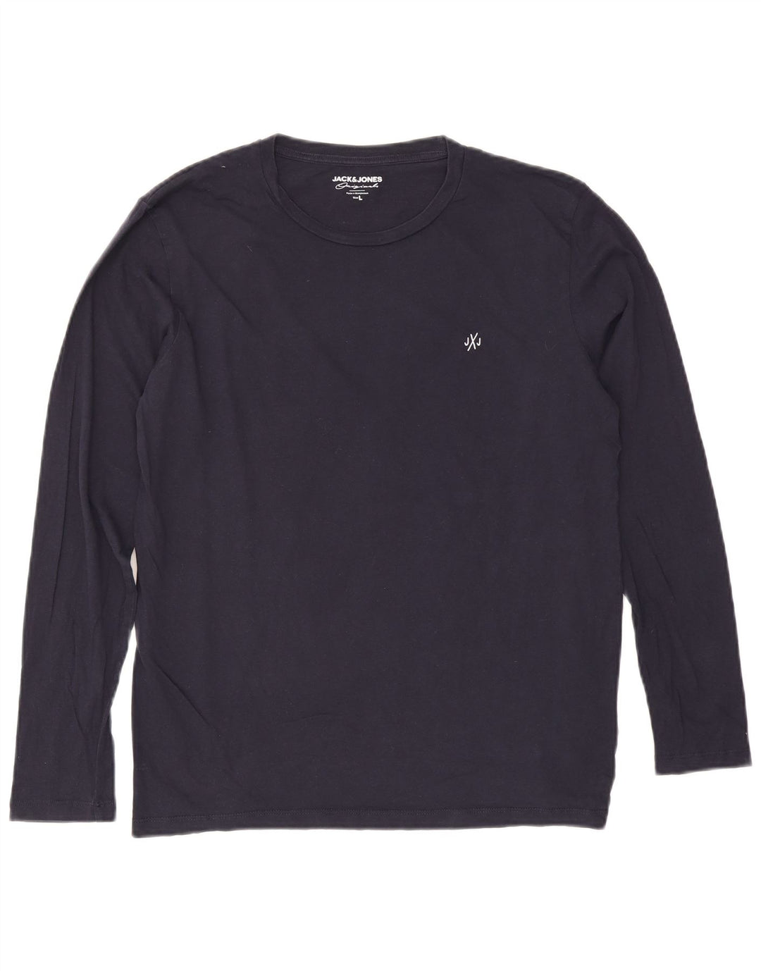 Мужской топ Jack & Jones с длинным рукавом, большой размер, темно-синий, хлопок