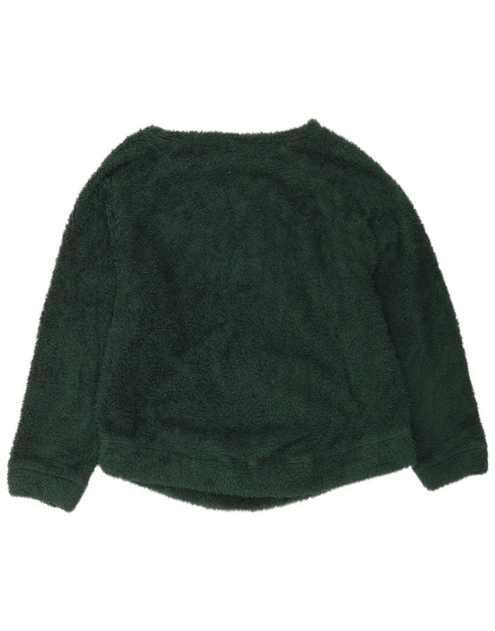 Женский флисовый джемпер оверсайз Benetton UK 10, маленький зеленый полиэстер