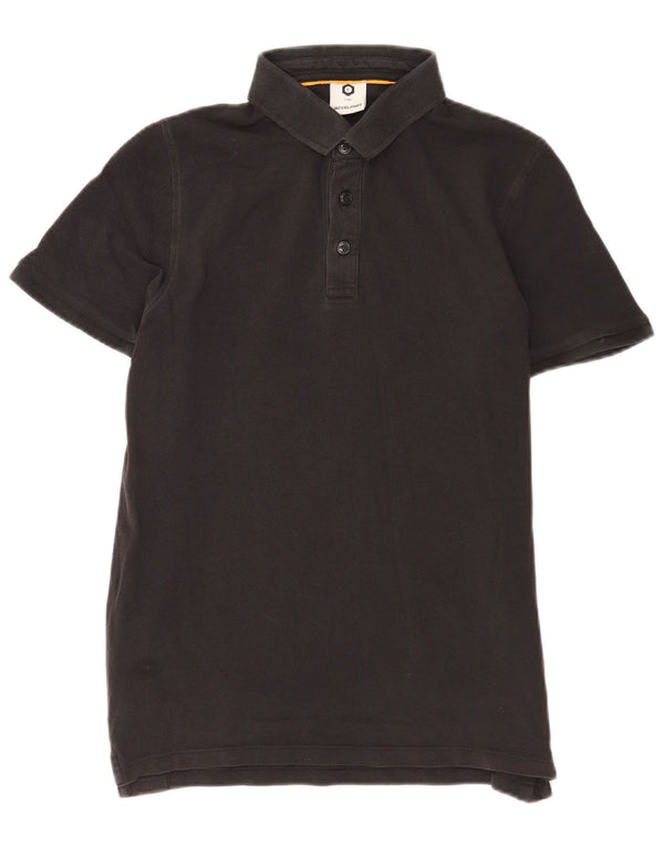 Мужская рубашка-поло с рисунком Jack & Jones, хлопковая, среднего размера, черная с цветными блоками