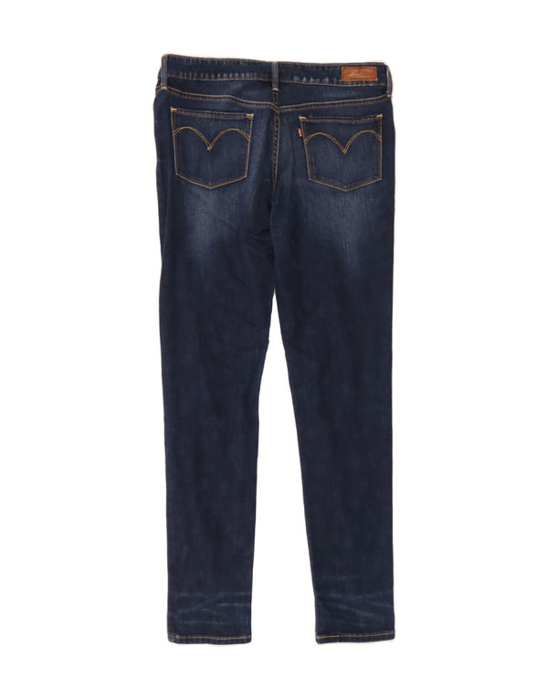 Женские джинсы скинни LEVI'S W28 L32 темно-синего цвета, хлопок