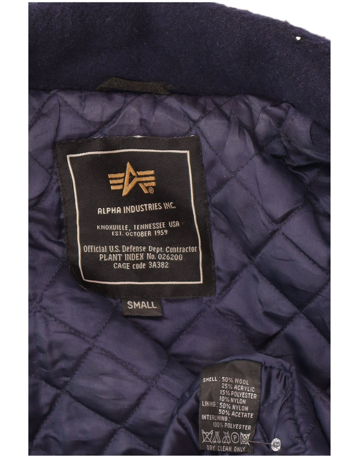 Женское полупальто большого размера Alpha Industries UK 10, маленькое темно-синее, шерстяное