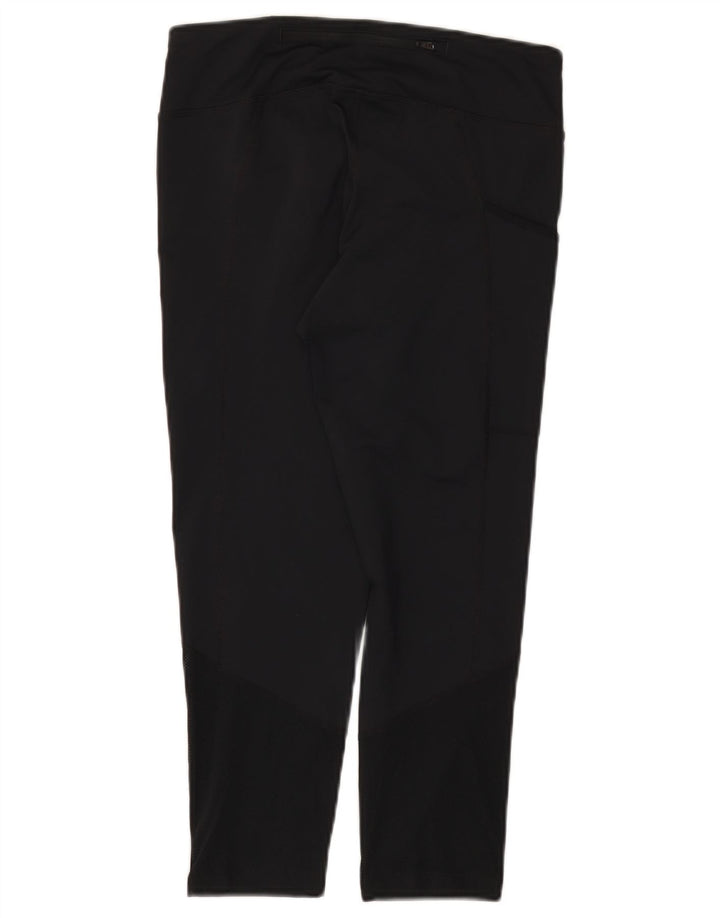 Женские леггинсы-капри Nike Dri Fit UK 8, маленькие черные из полиэстера