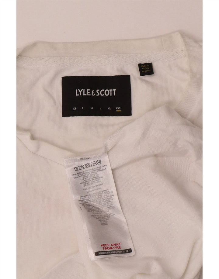 Мужская футболка с рисунком Lyle & Scott, 2XL, белый хлопок