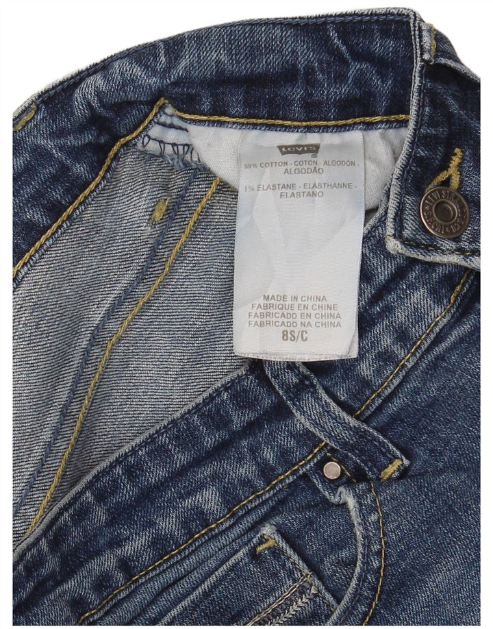 Женские узкие джинсы Levi's со средней посадкой США 8, средние W28 L28, синие, хлопок
