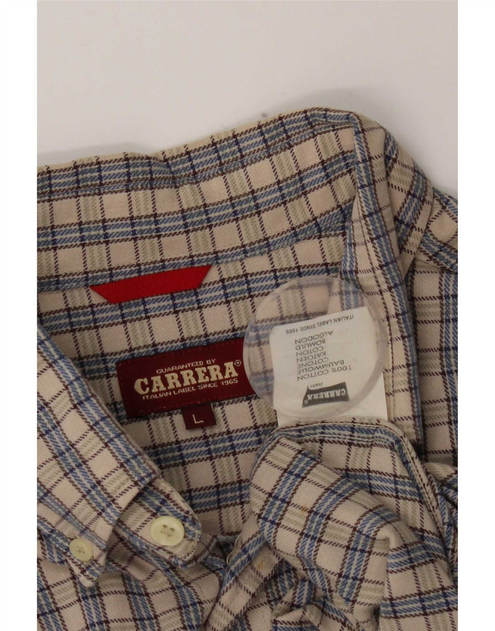 Мужская фланелевая рубашка Carrera, большая серая клетка, хлопок